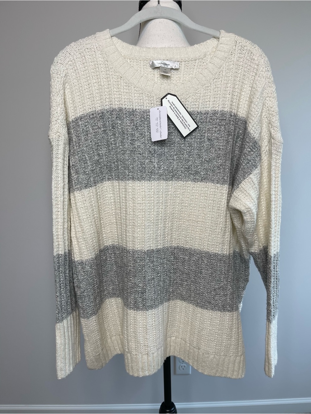 CJ Banks new with tags size 1X sweater cozy cottage coastal warm plus size